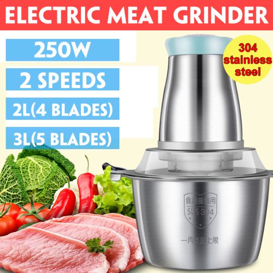 Stainless 2 Speeds Electric Meat Chopper Vegetable Grinder