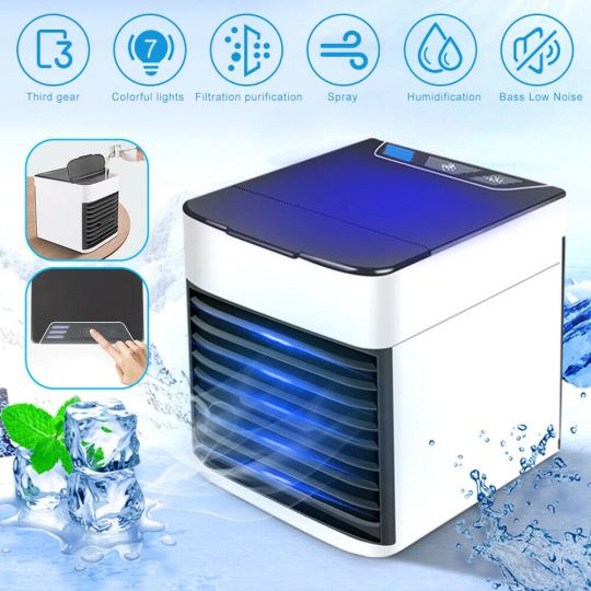 USB Wireless Portable Air Conditioner Mini Air Cooler Fan 500ml Ice Water