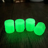 1/4/8pcs Luminous Tire Valve Caps Fluorescent Night Glowing Car