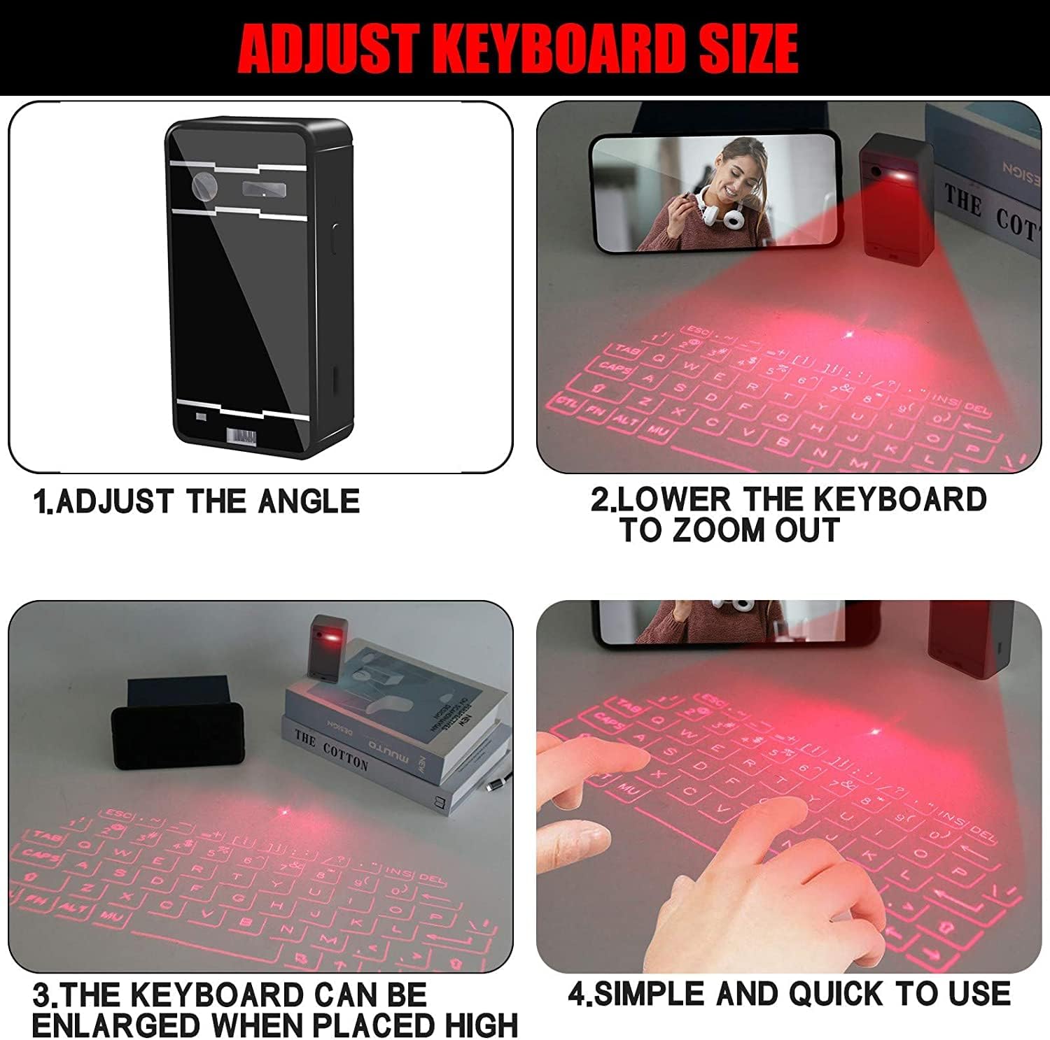 Virtual Wireless Bluetooth Portable Projection Keyboard