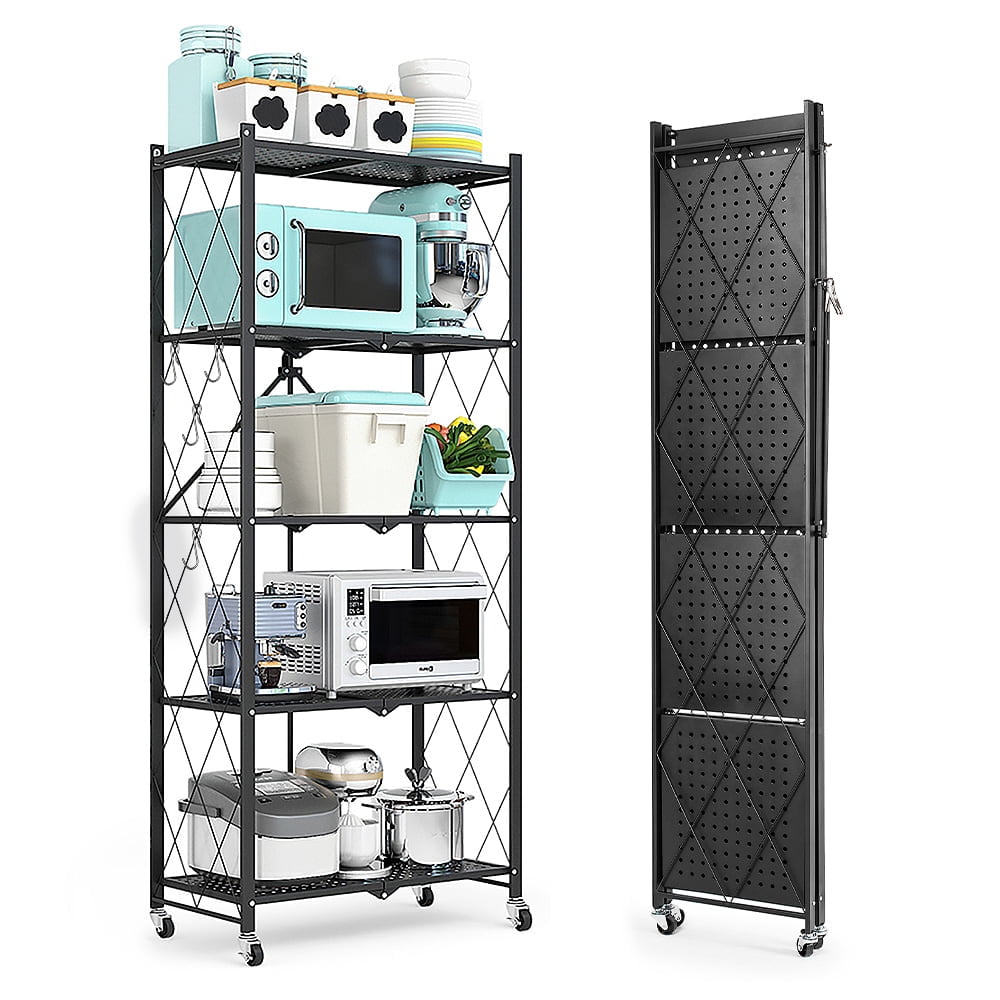 5-Tier Folding Metal Storage Shelving