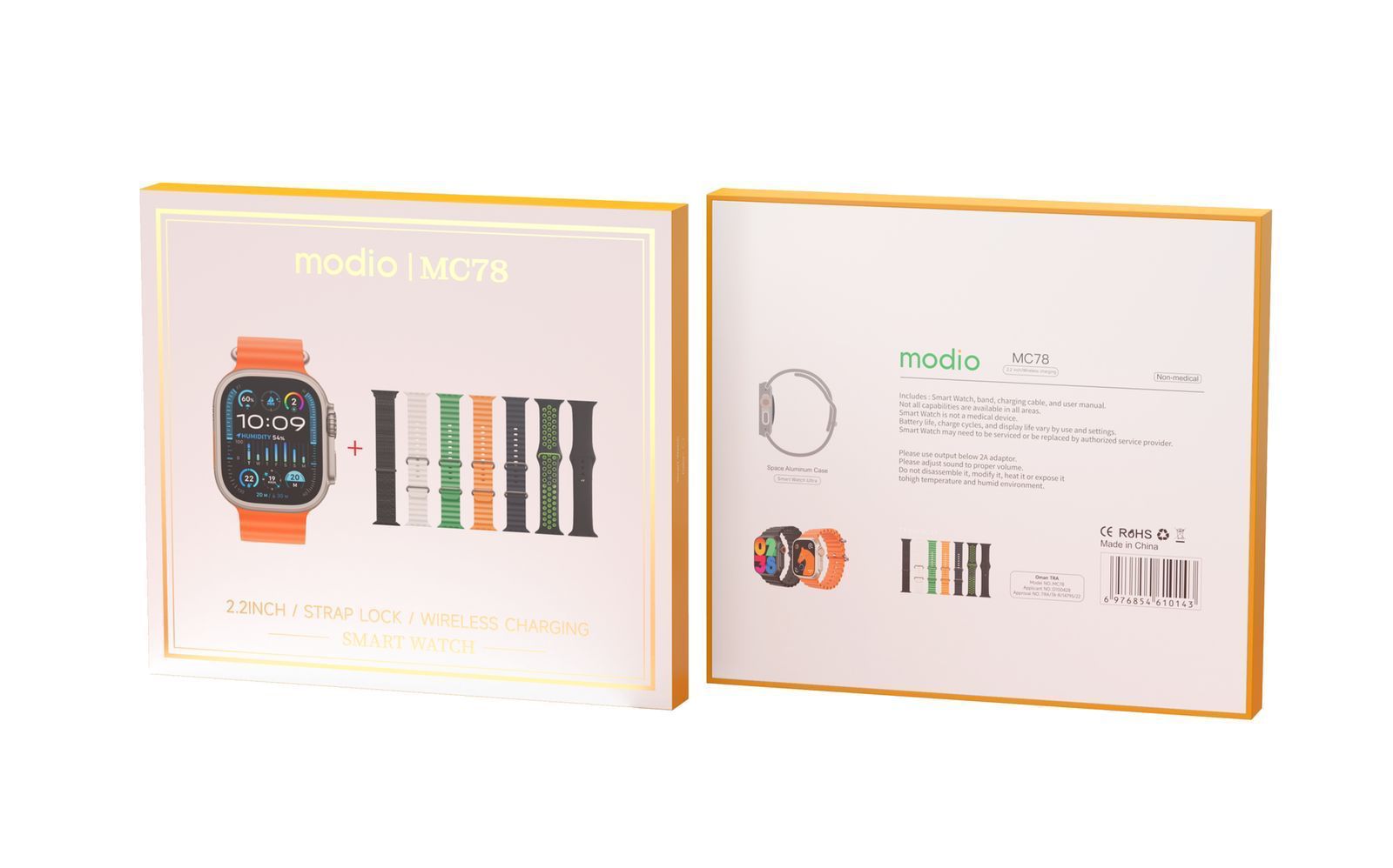 7 in 1 New MODIO MC78 Ultra Smartwatch