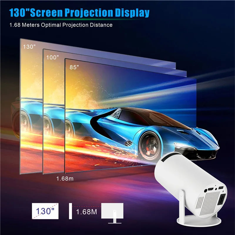 4K Android 11 Dual Wifi6 200 ANSI All winner H713 BT5.0 1080P 1280*720P Home Cinema Outdoor portable Projector