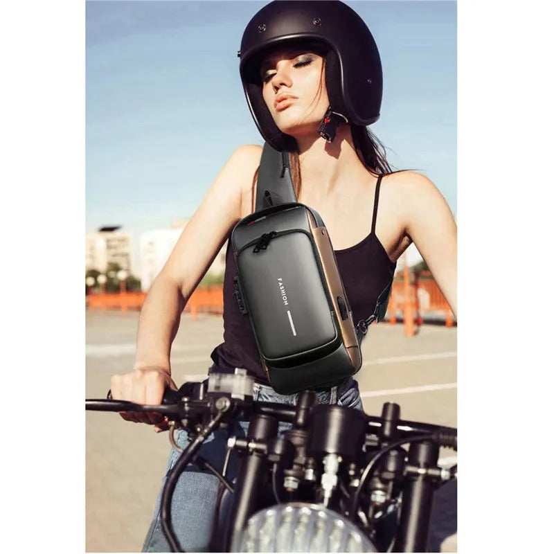 Anti-theft Men Motorcycle Sling Bag