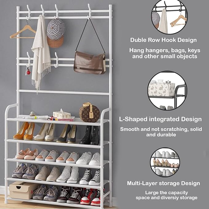 Shoe Multi-ayer Rack DIY Organizer Clothes Storage Load-bearing Organizer Hat Hanger Household Shoes Multifunctional Shoe Rack